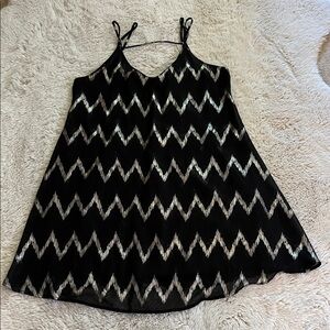 Black and Gold Mini Dress